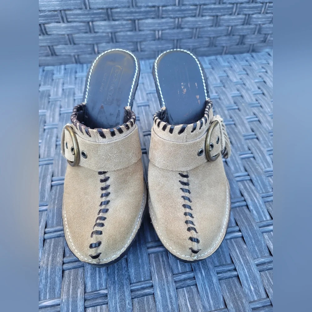 COACH "Katryna"‎ Suede Mule Heels, Size 6 - Picture 2 of 8